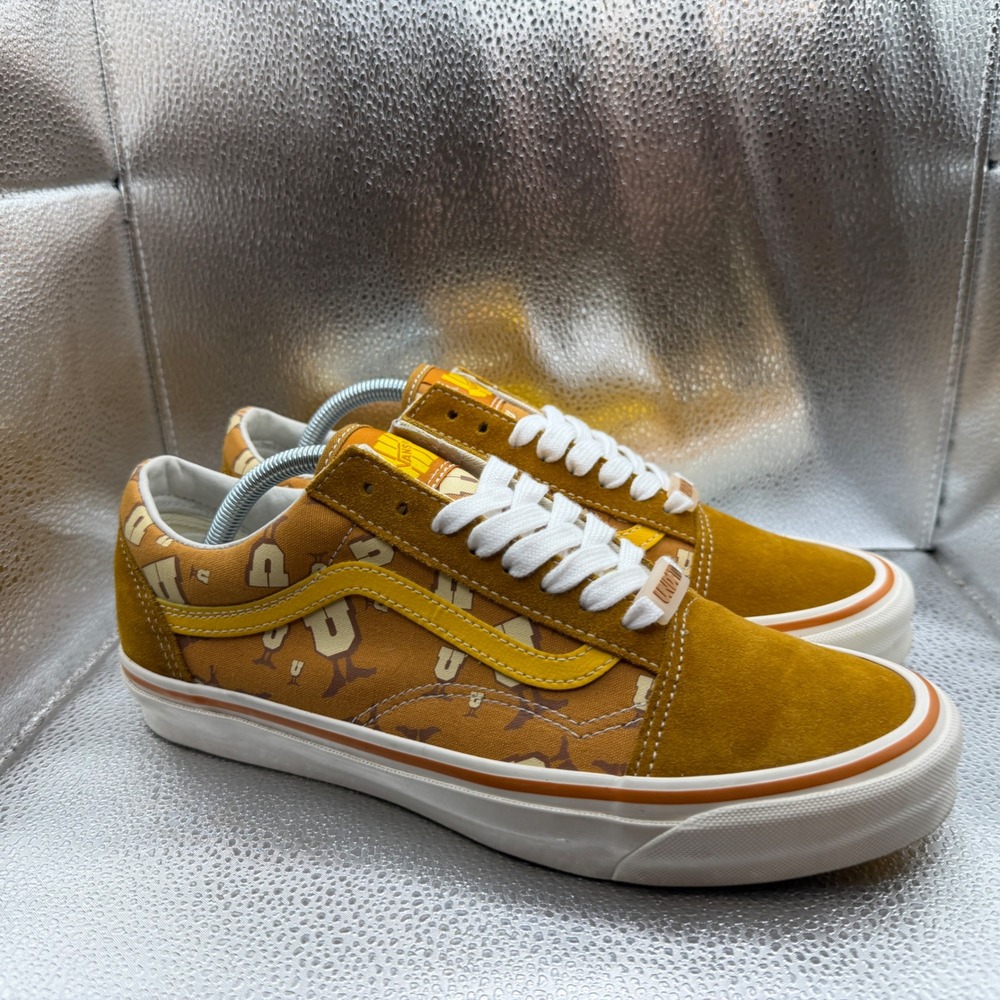 Size 10 Vans Undefeated Old Skool LX Mens Yellow Excellent U-Graphic Sneakers